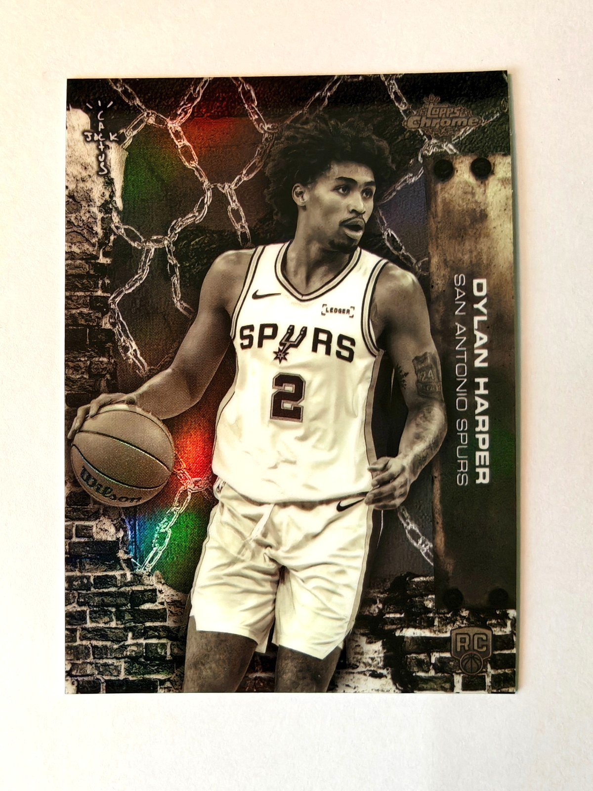2025-26 Topps Chrome Cactus Jack #62 Dylan Harper Refractor Rookie RC Spurs