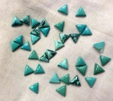 Natural Tibetan Turquoise Trillion Cabochon 6mm to 12mm Loose Gemstone