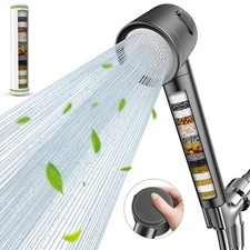 Ion Drops Filtered Shower Head with Handheld, High Pressure Shower Heads with...