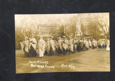 REAL PHOTO MARCH 1913 WOMANS SUFFRAGE PARADE SUFFRAGETTE POSTCARD COPY