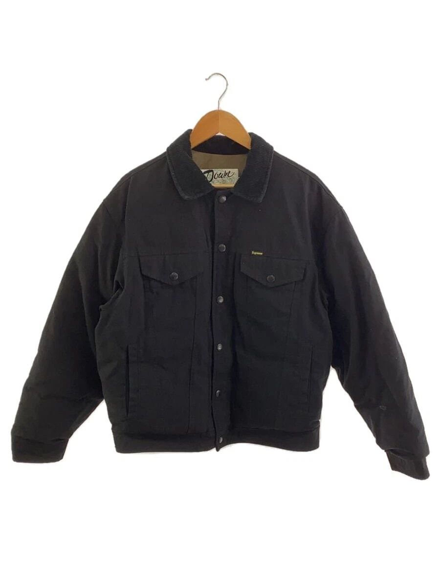 Veste camionneur Supreme × Schott toile duvet noir M Occasion