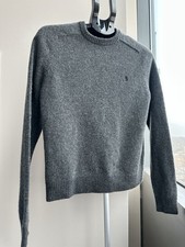Original Penguin Gray Lambswool Knit Crew Neck Pullover Sweater Men's L