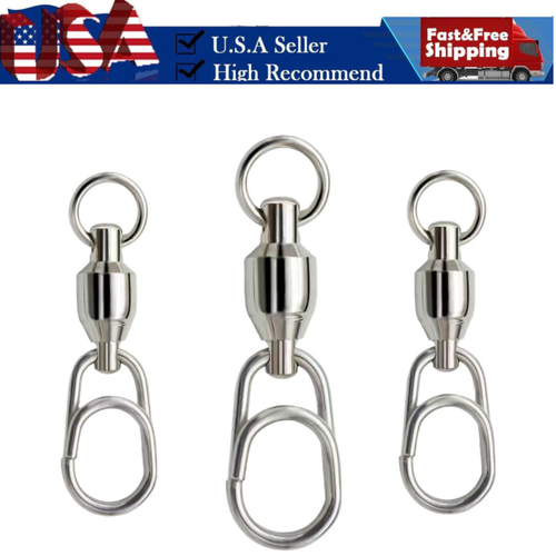 30/60Pcs Girevoli da Pesca con Cuscinetto a Sfera a Scatto Girevole Pesca Clip Veloce - Foto 1 di 9