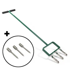Landzie Hollow + Spike Tine Lawn Aerator Set 42" USA