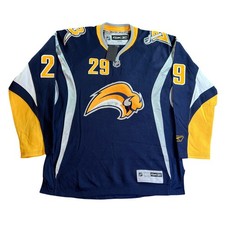 Reebok Buffalo Sabres Jason Pominville Jersey Mens Small Navy Blue 29 Slug NHL