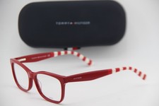 NEW TOMMY HILFIGER TH 1483 C9A RED WHITE AUTHENTIC FRAMES EYEGLASSES 53-16