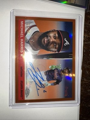 2025 Topps Chrome Platinum Michael Harris II Orange Refractor Auto 23/25 #CPA-MH