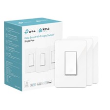 Kasa Smart Light Switch HS200P3, Single Pole, 3 Pack, White, Alexa Compatible