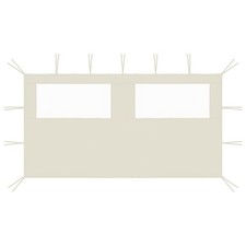 Pavillon Seitenwand mit Fenstern Seitenteil Seitenplane für Partyzelt vidaXL