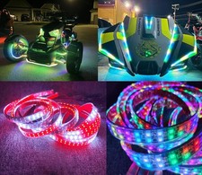 3PCS x6.5FT Double Row Dream CHASING Strip LED Bluetooth Polaris Slingshot Light