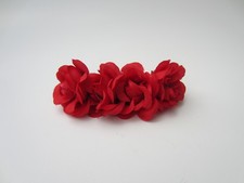 Vintage Red Flower Hair Clip One Size