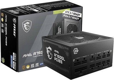 MSI Mag A750GL PCIE5 PSU 750W Fully Modular Power Supply 80+ Gold *SEALED* A8