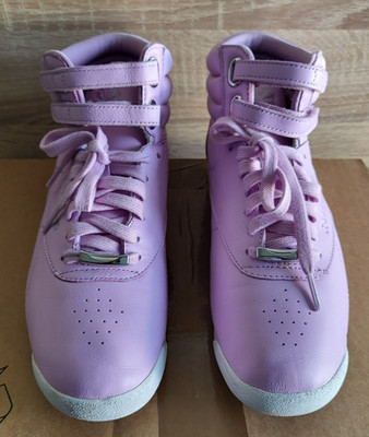 Reebok Freestyle Classic Hi Schuhe Turnschuhe Sneaker Damen Lila Gr. 38