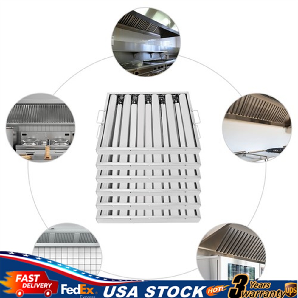 6Pack Stainless Steel Hood Filters Commercial Exhaust Hood Home Restaurant Hotel