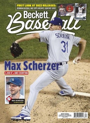 Beckett Baseball Magazine December 2021 Max Scherzer