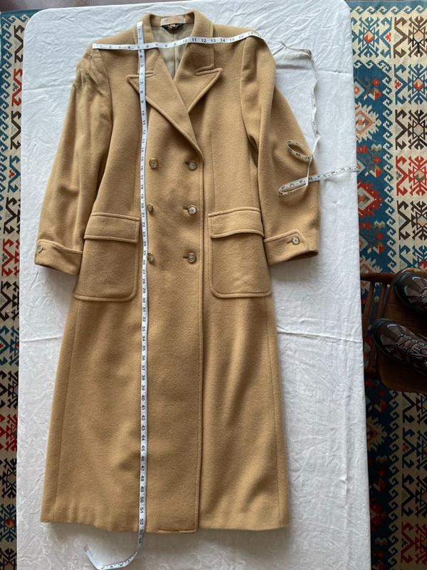 Classic Buttery Brooks Brothers Vintage Camel Double-Breasted Coat