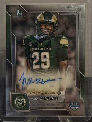 2025 NCAA Bowman University Chrome - Chrome Auto - Justin Marshall #BCA-JMA