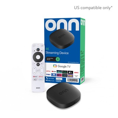 onn 4K Streaming Device, Google TV - Fast Streaming, Ultra HD, 8GB Storage, 2GB