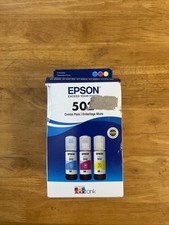 Genuine Epson 502 Combo Pack Ecotank Cyan Magenta Yellow Ink Cartridges 01/2027