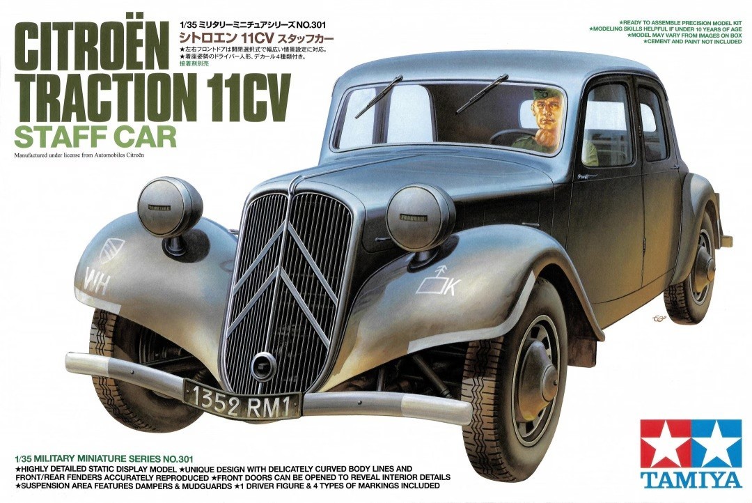 Tamiya 35301 1:35th scale Citroën Traction 11CV Staff Car