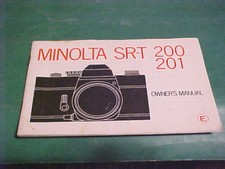 1975 MINOLTA SR-T 200  201 CAMERA INSTRUCTIONS MANUAL