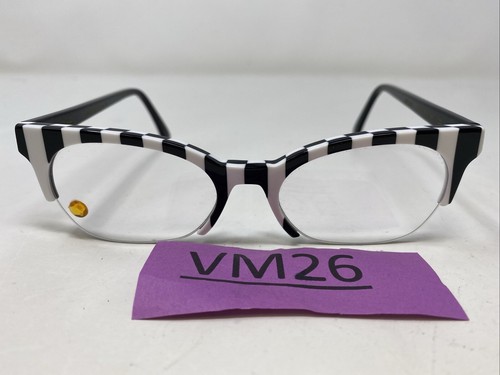 DaVette France MEGAN C2 49-16-145 Checkerboard Half Rim Eyeglasses Frame VM26 - Picture 8 of 8