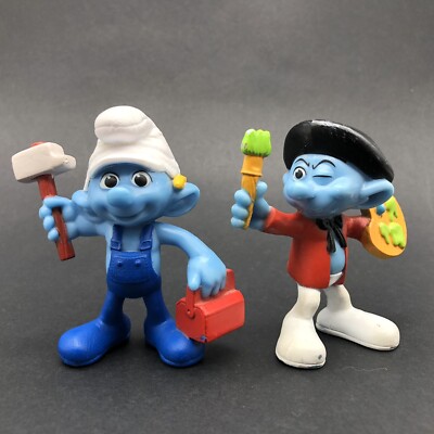 McDonald's Peyo Smurfs Handy 2013 and Painter 2011 Lot of 2