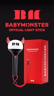 BABYMONSTER OFFICIAL LIGHT STICK with Strap, Manual, Tracking