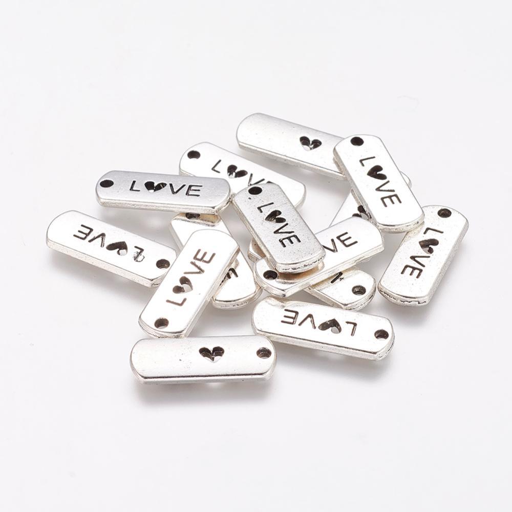 BULK Charms Love Charms Word Charms Silver Jewelry Tags Wholesale