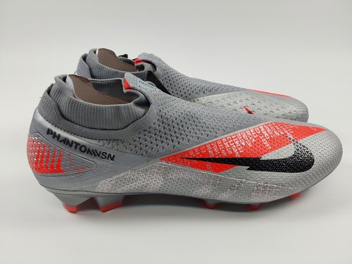 NIKE Phantom Vision VSN 2 Elite ACC DF FG Tacchetti Calcio Uomo 13 Argento Rosso - Foto 7 di 11