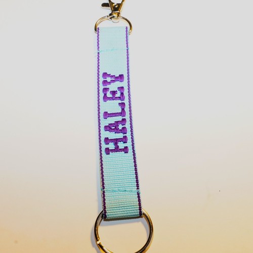 Key Chain Embroidered Lanyard Ring Clasp Choose Name or Fun Phrase 6" Colorful - 第 44/205 張圖片