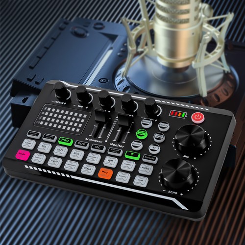 7-Channel Sound Mixer and Sound Card with Bluetooth, 12 Sound Effects - Bild 4 von 8