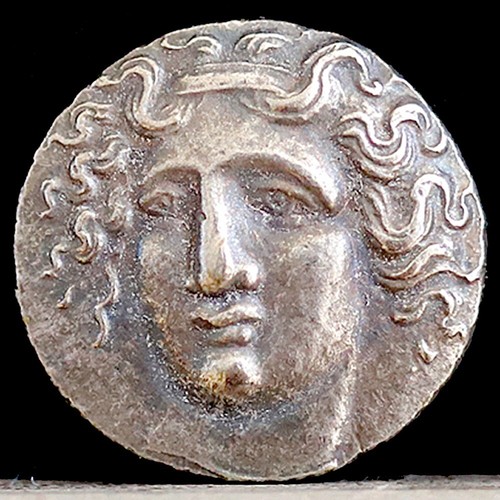 400-333 BC Ancient Greek Coin Head of Helios - Silver Plated Dekadrachm 18mm - 第 1/2 張圖片