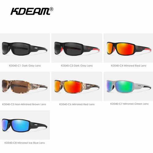 KDEAM polarisierte Angelsonnenbrille Männer Frauen Sport Fahrradbrille Brille UV400 - Bild 7 von 26