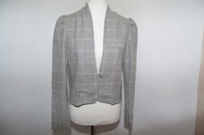 VTG Jr Things ILGWU Gray Checkered White Pin Striped Jacket USA Made Womens 11