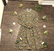 GUC Vintage Cottagecore Fairycore Floral Prairie Dress size small