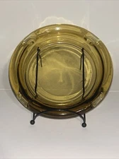 ASHTRAY LARGE HEAVY VINTAGE GOLD FROM SMOKING STAND 