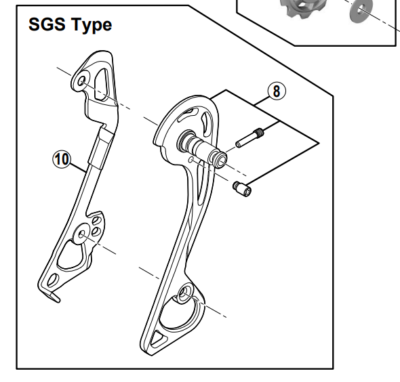 Shimano RD-M781 inner plate, SGS-type