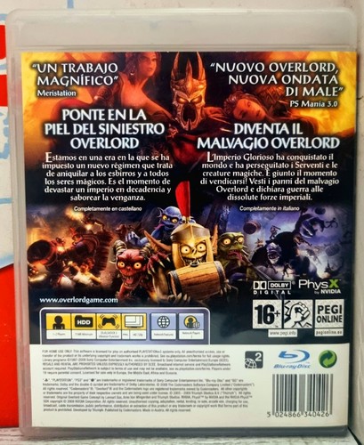 OVERLORD II OVER LORD 2 PS3 PLAYSTATION 3 ACTION FANTASY ITA/ESP COMPLETO OTTIMO - Imagen 2 de 3