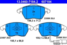 ATE 13.0460-7184.2 BRAKE PAD SET, DISC BRAKE FRONT AXLE FOR AUDI SEAT SKO
