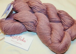 VELVETEEN Mauve 2 Skeins 440yd Knit Picks GLOSS FINGERING ...