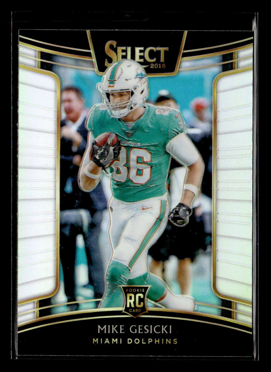 Mike Gesicki 2018 Panini Select #52 Silver Prizm Miami Dolphins