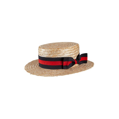 Deluxe Straw Boater Hat 1920s School 