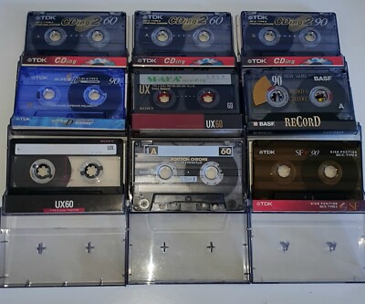 RARE lot TDK CDing 2 BASF Sony Chrome Type 2 Cassette Tape vintage