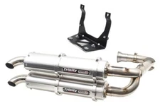 Trinity Racing Stage 5 Dual Full System Exhaust Brushed Muffler TR-4161D