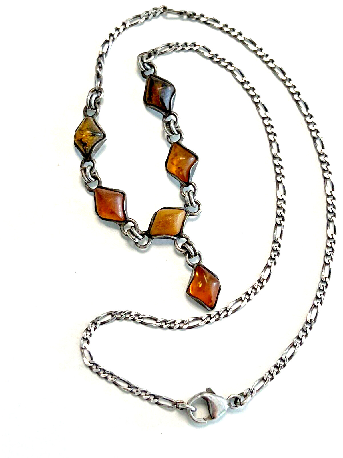 Natural Amber Pendant Solid Silver Mount Hallmark… - image 12