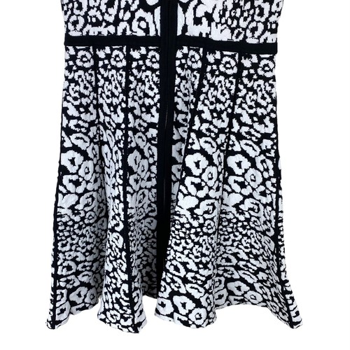 Parker Dress Women’s Size XS Black White Mini Jacquard Ponte Full Front Zip - Picture 3 of 10