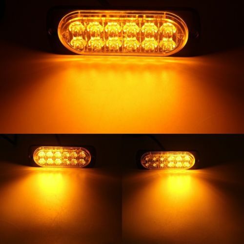 40pcs 12-LED Car Truck Emergency Beacon Warning Hazard Flash Strobe Light Amber - Bild 3 von 12