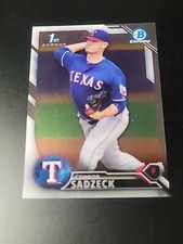 Connor Sadzek 1st Rookie 2016 Bowman Chrome card BCP172 Texas Rangers Prospect