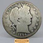 1896 Barber Silver Half Dollar, Mintage of 950,000 coins - #C44655NQ